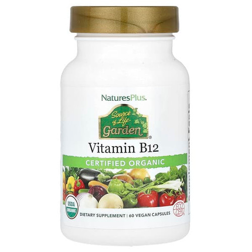 <img alt="NaturesPlus, Source of Life Garden, Certified Organic Vitamin B12, 60 Vegan Capsules" title="NaturesPlus, Source of Life Garden, Certified Organic Vitamin B12, 60 Vegan Capsules,097467307346"