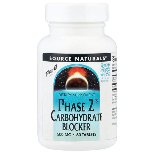 <img alt="Source Naturals, Phase 2 Carbohydrate Blocker, 500 mg, 60 Tablets" title="Source Naturals, Phase 2 Carbohydrate Blocker, 500 mg, 60 Tablets,021078015604"