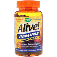 <img alt="Natures Way, Alive! Immune Gummies, Grape/Cherry Flavors, 90 Gummies" title="Natures Way, Alive! Immune Gummies, Grape/Cherry Flavors, 90 Gummies,033674104842"