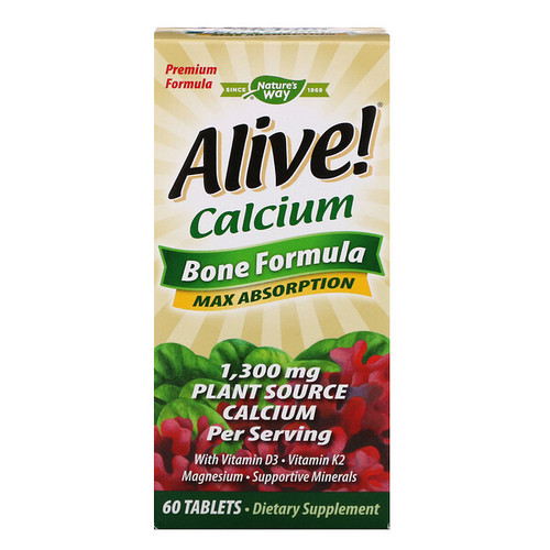<img alt="Natures Way, Alive!, Calcium, Bone Formula, 1,000 mg, 60 Tablets" title="Natures Way, Alive!, Calcium, Bone Formula, 1,000 mg, 60 Tablets,033674158388"