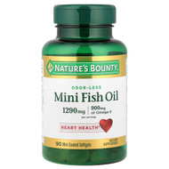 <img alt="Natures Bounty, Mini Fish Oil, Odor-Less, 90 Mini Coated Softgels (645 mg per Softgel)" title="Natures Bounty, Mini Fish Oil, Odor-Less, 90 Mini Coated Softgels (645 mg per Softgel),074312186783"