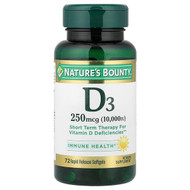 <img alt="Natures Bounty, Vitamin D3, 250 mcg (10,000 IU), 72 Rapid Release Softgels" title="Natures Bounty, Vitamin D3, 250 mcg (10,000 IU), 72 Rapid Release Softgels,074312358739"