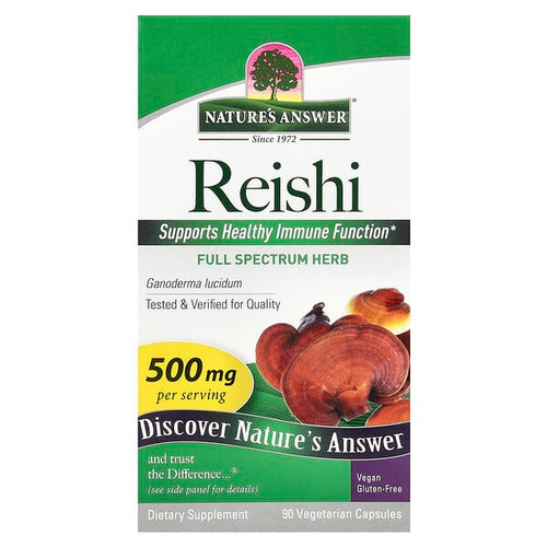 <img alt="Natures Answer, Reishi, 500 mg, 90 Vegetarian Capsules" title="Natures Answer, Reishi, 500 mg, 90 Vegetarian Capsules,083000163227"