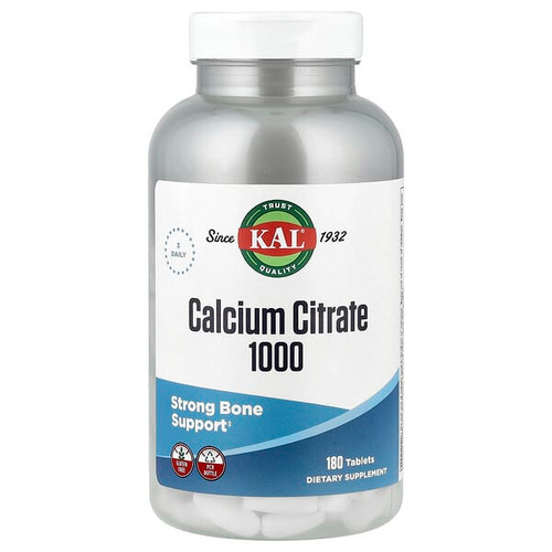 <img alt="KAL, Calcium Citrate 1000, 180 Tablets (333 mg per Tablet)" title="KAL, Calcium Citrate 1000, 180 Tablets (333 mg per Tablet),021245141266"