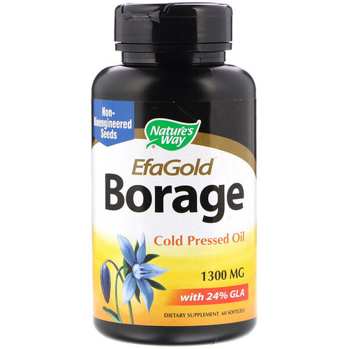 <img alt="Natures Way, EfaGold, Borage, 1,300 mg, 60 Softgels" title="Natures Way, EfaGold, Borage, 1,300 mg, 60 Softgels,033674154137"
