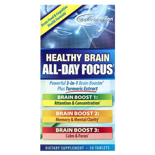 <img alt="Applied Nutrition, Healthy Brain All-Day Focus, 50 Tablets" title="Applied Nutrition, Healthy Brain All-Day Focus, 50 Tablets,710363575946"