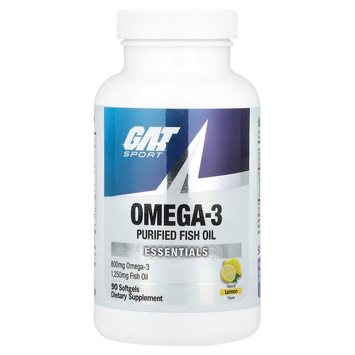 <img alt="GAT, Sport, Omega-3, Natural Lemon, 90 Softgels" title="GAT, Sport, Omega-3, Natural Lemon, 90 Softgels,816170021468"