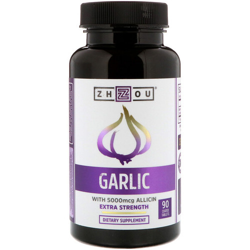 <img alt="Zhou Nutrition, Garlic Extra Strength, 90 Coated Tablets" title="Zhou Nutrition, Garlic Extra Strength, 90 Coated Tablets,859805006126"