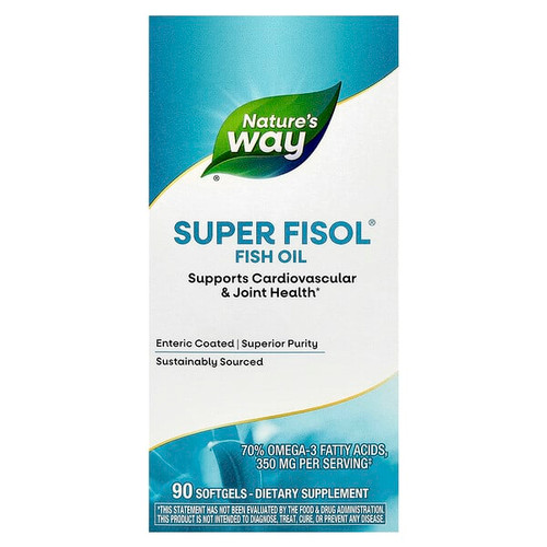 <img alt="Natures Way, Super Fisol Fish Oil, 90 Softgels (500 mg per Softgel)" title="Natures Way, Super Fisol Fish Oil, 90 Softgels (500 mg per Softgel),033674156889"