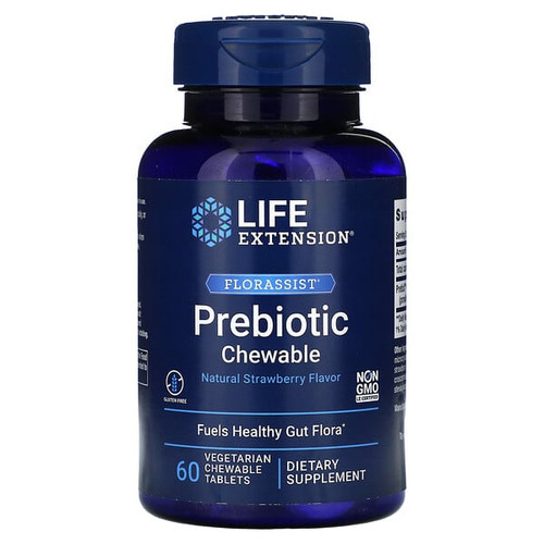 <img alt="Life Extension, Florassist Prebiotic Chewable, Natural Strawberry, 60 Vegetarian Chewable Tablets (1,400 mg per Tablet)" title="Life Extension, Florassist Prebiotic Chewable, Natural Strawberry, 60 Vegetarian Chewable Tablets (1,400 mg per Tablet),737870220367"