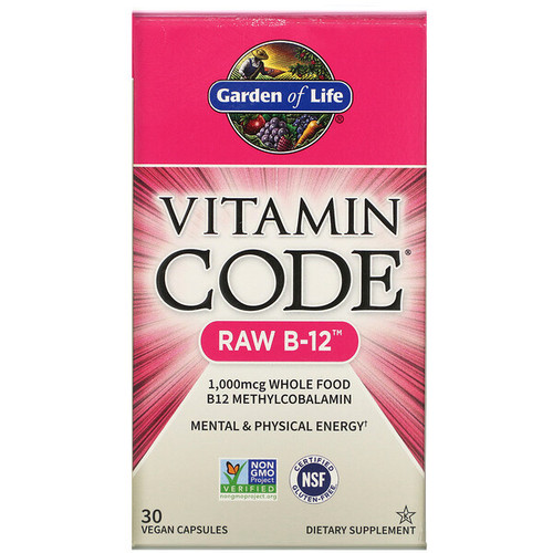<img alt="Garden of Life, Vitamin Code, Raw B-12, 30 Vegan Caps" title="Garden of Life, Vitamin Code, Raw B-12, 30 Vegan Caps,658010113793"
