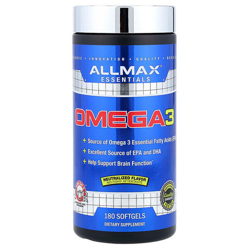 <img alt="ALLMAX, Essentials, Omega-3, 180 Softgels" title="ALLMAX, Essentials, Omega-3, 180 Softgels,665553202556"