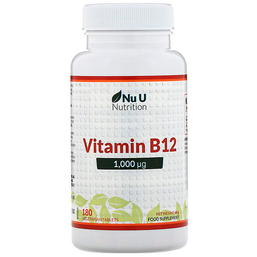 <img alt="Nu U Nutrition, Vitamin B12, 1,000 ??g, 180 Vegetarian Tablets" title="Nu U Nutrition, Vitamin B12, 1,000 ??g, 180 Vegetarian Tablets,810028760110"