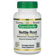 California Gold Nutrition, Nettle Root Extract, EuroHerbs, 250 mg, 180 Veggie Capsules