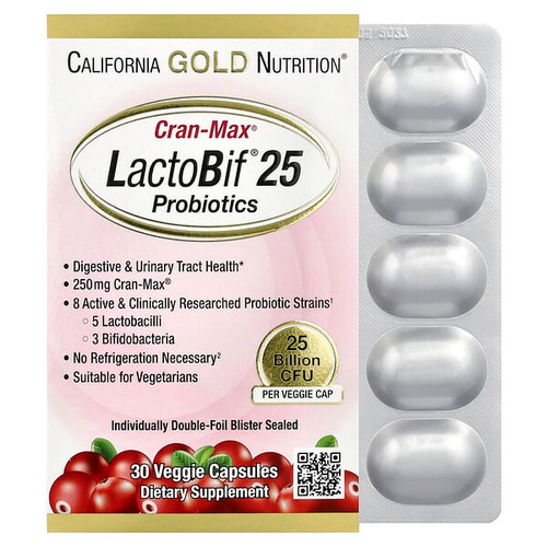 <img alt="California Gold Nutrition, CranMax LactoBif Probiotics, 25 Billion CFU, 30 Veggie Capsules" title="California Gold Nutrition, CranMax LactoBif Probiotics, 25 Billion CFU, 30 Veggie Capsules,898220013340"