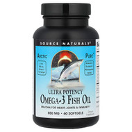 <img alt="Source Naturals, Arctic Pure, Ultra Potency Omega-3 Fish Oil, 850 mg, 60 Softgels" title="Source Naturals, Arctic Pure, Ultra Potency Omega-3 Fish Oil, 850 mg, 60 Softgels,021078020134"