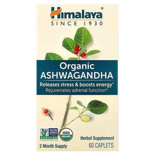 <img alt="Himalaya, Organic Ashwagandha, 60 Caplets" title="Himalaya, Organic Ashwagandha, 60 Caplets,605069401012"