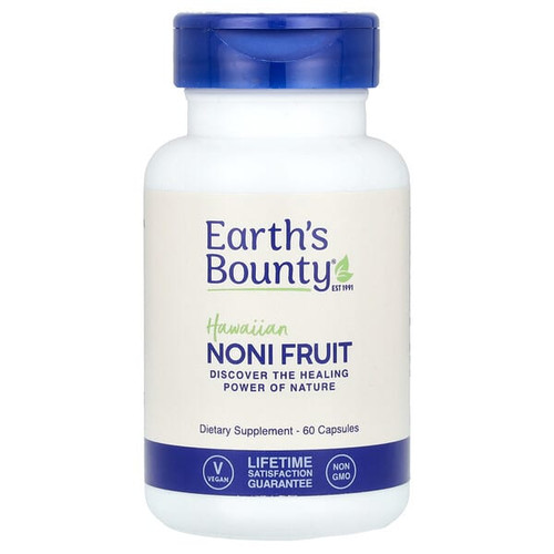 <img alt="Earths Bounty, Hawaiian Noni Fruit, 60 Capsules (500 mg per Capsule)" title="Earths Bounty, Hawaiian Noni Fruit, 60 Capsules (500 mg per Capsule),707990201003"