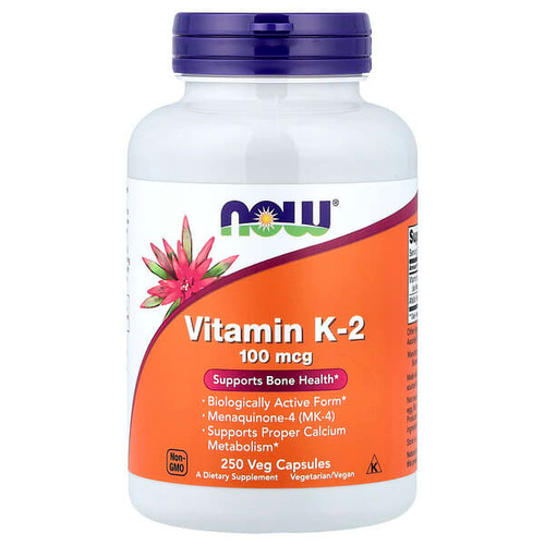 <img alt="NOW Foods, Vitamin K-2, 100 mcg, 250 Veg Capsules" title="NOW Foods, Vitamin K-2, 100 mcg, 250 Veg Capsules,733739009913"