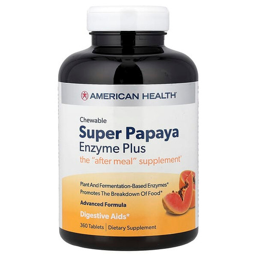 <img alt="American Health, Chewable Super Papaya Enzyme Plus, 360 Tablets" title="American Health, Chewable Super Papaya Enzyme Plus, 360 Tablets,076630502054"