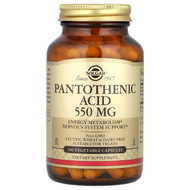 <img alt="Solgar, Pantothenic Acid, 550 mg, 100 Vegetable Capsules" title="Solgar, Pantothenic Acid, 550 mg, 100 Vegetable Capsules,033984021716"