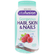 <img alt="VitaFusion, Gorgeous Hair, Skin & Nails Multivitamin, Natural Raspberry Flavor, 135 Gummies" title="VitaFusion, Gorgeous Hair, Skin & Nails Multivitamin, Natural Raspberry Flavor, 135 Gummies,027917020068"