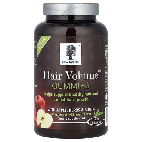 <img alt="New Nordic, Hair Volume Gummies with Apple, Herbs & Biotin, 60 Gummies" title="New Nordic, Hair Volume Gummies with Apple, Herbs & Biotin, 60 Gummies,741805000603"