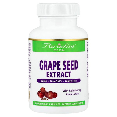 <img alt="Paradise Herbs, Grape Seed Extract , 90 Vegetarian Capsules" title="Paradise Herbs, Grape Seed Extract , 90 Vegetarian Capsules,601944777234"