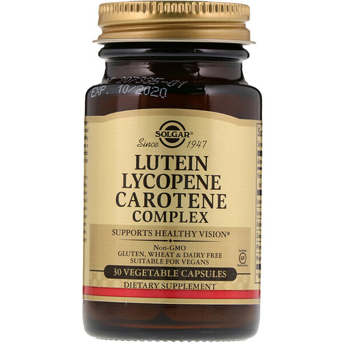 <img alt="Solgar, Lutein Lycopene Carotene Complex, 30 Vegetable Capsules" title="Solgar, Lutein Lycopene Carotene Complex, 30 Vegetable Capsules,033984016712"