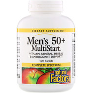 <img alt="Natural Factors, Mens 50+ MultiStart, 120 Tablets" title="Natural Factors, Mens 50+ MultiStart, 120 Tablets,068958015736"