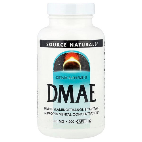 <img alt="Source Naturals, DMAE, 351 mg, 200 Capsules" title="Source Naturals, DMAE, 351 mg, 200 Capsules,021078015833"
