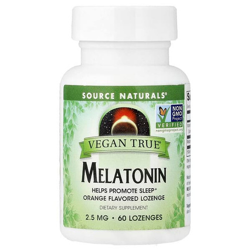 <img alt="Source Naturals, Vegan True, Melatonin, Orange, 60 Lozenges" title="Source Naturals, Vegan True, Melatonin, Orange, 60 Lozenges,021078025801"