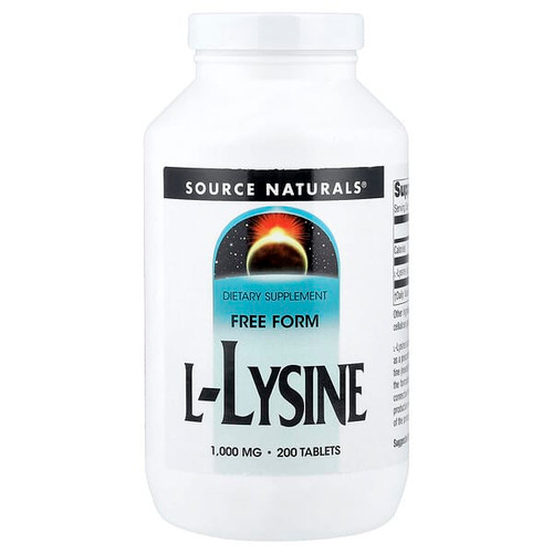 <img alt="Source Naturals, L-Lysine, 1,000 mg, 200 Tablets" title="Source Naturals, L-Lysine, 1,000 mg, 200 Tablets,021078026808"