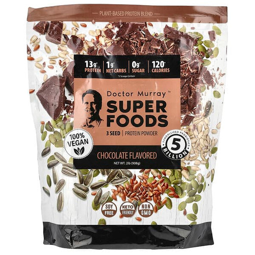 <img alt="Dr. Murrays, Super Foods, 3 Seed Protein Powder, Pumpkin + Flax + Sunflower, Chocolate, 2 lb (908 g)" title="Dr. Murrays, Super Foods, 3 Seed Protein Powder, Pumpkin + Flax + Sunflower, Chocolate, 2 lb (908 g),850010353012"
