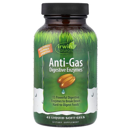 <img alt="Irwin Naturals, Anti-Gas Digestive Enzymes, 45 Liquid Soft-Gels" title="Irwin Naturals, Anti-Gas Digestive Enzymes, 45 Liquid Soft-Gels,710363575526"
