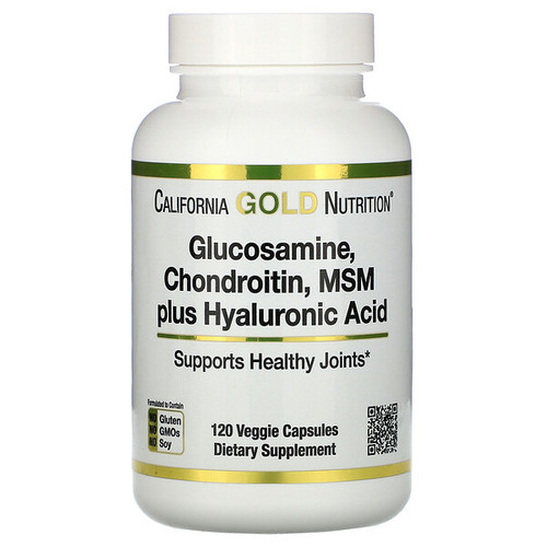 <img alt="California Gold Nutrition, Glucosamine, Chondroitin, MSM Plus Hyaluronic Acid, 120 Veggie Caps" title="California Gold Nutrition, Glucosamine, Chondroitin, MSM Plus Hyaluronic Acid, 120 Veggie Caps,898220010714"