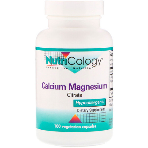 <img alt="Nutricology, Calcium Magnesium, Citrate, 100 Vegetarian Capsules" title="Nutricology, Calcium Magnesium, Citrate, 100 Vegetarian Capsules,713947519800"