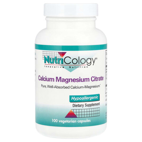 <img alt="Nutricology, Calcium Magnesium Citrate, 100 Vegetarian Capsules" title="Nutricology, Calcium Magnesium Citrate, 100 Vegetarian Capsules,713947519800"