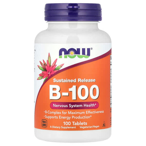<img alt="NOW Foods, Sustained Release B-100, 100 Tablets" title="NOW Foods, Sustained Release B-100, 100 Tablets,733739004390"