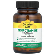 <img alt="Country Life, Benfotiamine with Thiamin, 150 mg, 60 Vegan Capsules" title="Country Life, Benfotiamine with Thiamin, 150 mg, 60 Vegan Capsules,015794060031"