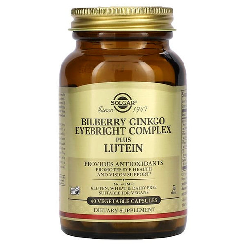 <img alt="Solgar, Bilberry Ginkgo Eyebright Complex Plus Lutein, 60 Vegetable Capsules" title="Solgar, Bilberry Ginkgo Eyebright Complex Plus Lutein, 60 Vegetable Capsules,033984003163"