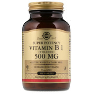 <img alt="Solgar, Vitamin B1 (Thiamin), 500 mg, 100 Tablets" title="Solgar, Vitamin B1 (Thiamin), 500 mg, 100 Tablets,033984029804"