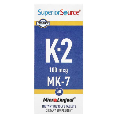 <img alt="Superior Source, Vitamin K-2, 100 mcg, 60 MicroLingual Instant Dissolve Tablets" title="Superior Source, Vitamin K-2, 100 mcg, 60 MicroLingual Instant Dissolve Tablets,076635904303"