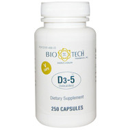 <img alt="Bio Tech Pharmacal, D3-5 Cholecalciferol, 250 Veggie Caps" title="Bio Tech Pharmacal, D3-5 Cholecalciferol, 250 Veggie Caps,705105112701"