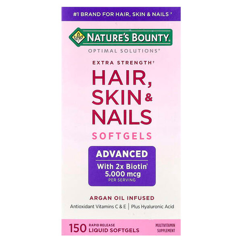 <img alt="Natures Bounty, Optimal Solutions, Hair, Skin & Nails, 150 Rapid Release Liquid Softgels" title="Natures Bounty, Optimal Solutions, Hair, Skin & Nails, 150 Rapid Release Liquid Softgels,074312357107"