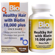 <img alt="Bio Nutrition, Healthy Hair with Biotin 10,000 Plus, 60 Veggie Caps" title="Bio Nutrition, Healthy Hair with Biotin 10,000 Plus, 60 Veggie Caps,854936003297"