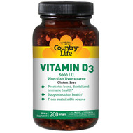 <img alt="Country Life, Vitamin D3, 5,000 IU, 200 Softgels" title="Country Life, Vitamin D3, 5,000 IU, 200 Softgels,015794058083"