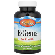 <img alt="Carlson, E-Gems, 67 mg (100 IU), 250 Softgels" title="Carlson, E-Gems, 67 mg (100 IU), 250 Softgels,088395003127"