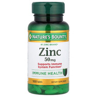 <img alt="Natures Bounty, Zinc, 50 mg, 100 Tablets" title="Natures Bounty, Zinc, 50 mg, 100 Tablets,074312020605"