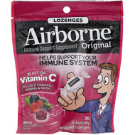 3 PACK of AirBorne, Blast of Vitamin C, Berry, 20 Individually Wrapped Lozenges